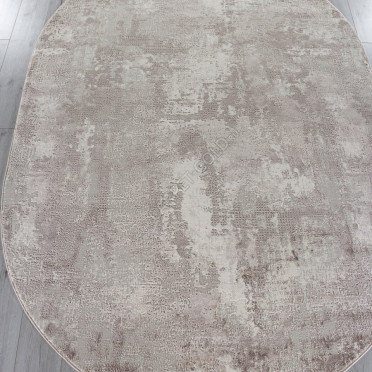 Ковер 38871 - 780 BEIGE / GREY - Овал - коллекция BRAND