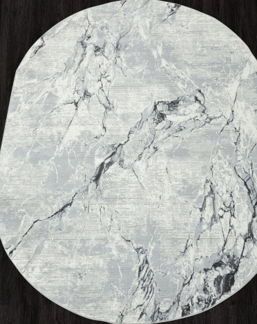 Ковер турецкий GL071G NENSI (Хит-сет, серый) овальный