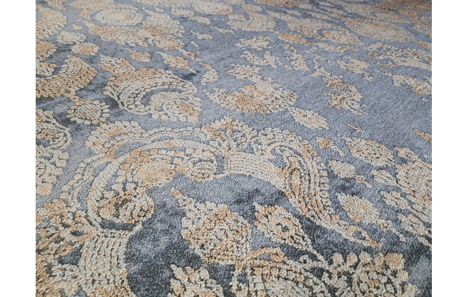 Безворсовый ковер лофт дизайн BANCO BANCO P1055 GREY-YELLOW