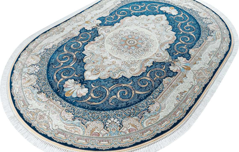 Ковер G144 OVAL D / BLUE Mashad 1500