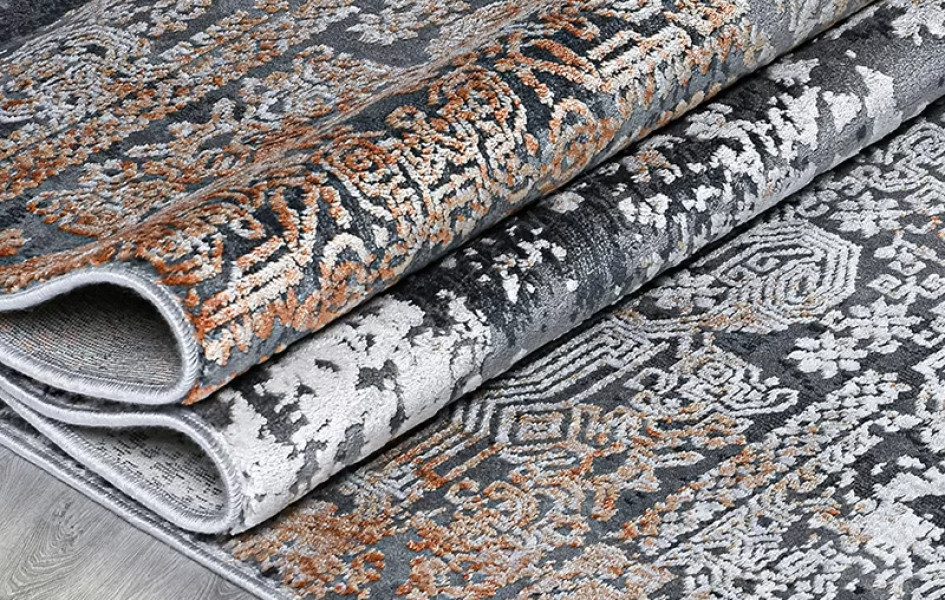 Ковер турецкий Royal Silk 21170A D.GREY_SHR/D.GREY_CKN