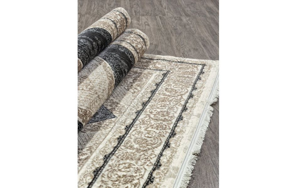 Ковер N2136A - CREAM / D.GREY - Прямоугольник - коллекция POMPEI