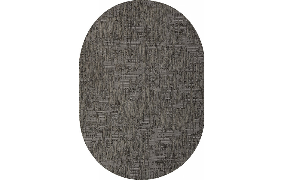 Ковер S144 - BLACK-GRAY - Овал - коллекция KAIR