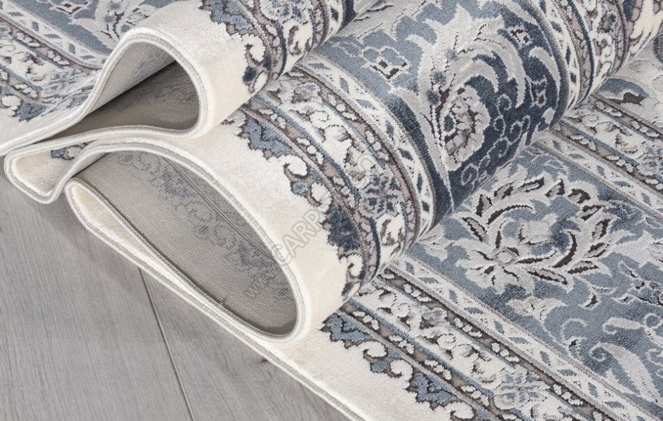 Ковер 00268 - GREY / BLUE - Прямоугольник - коллекция DUBAI