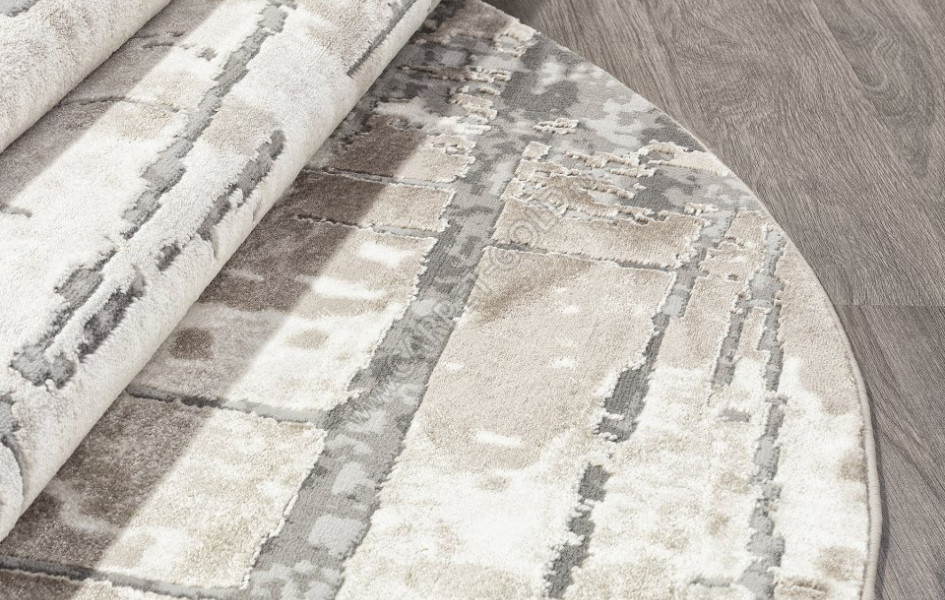 Ковер 03802A - GREY / BROWN - Круг - коллекция ARMINA