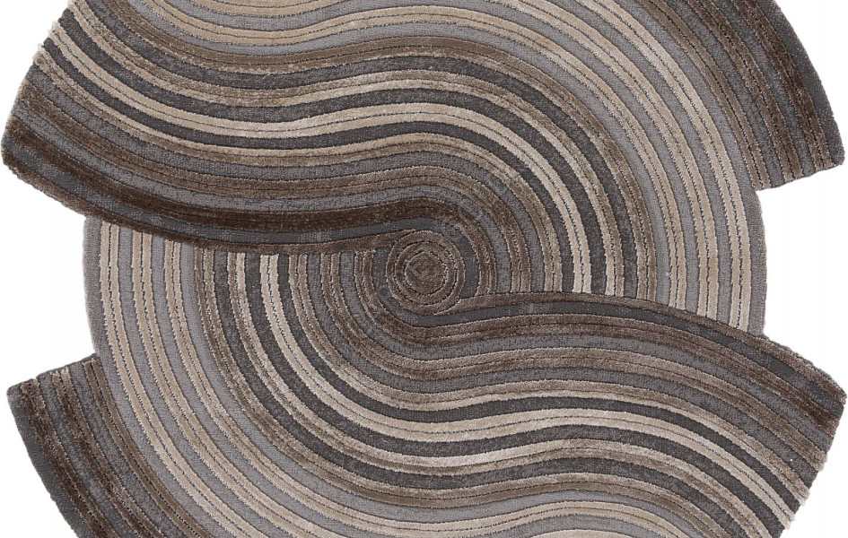 Ковер 00835C - GREY / BROWN - Круг - коллекция SAFIR
