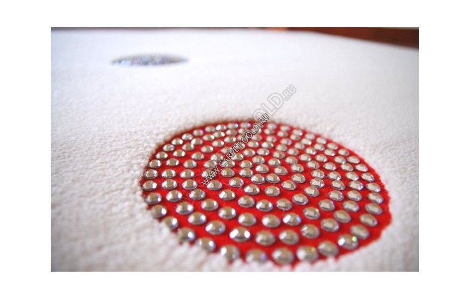 Шерстяной ковер Angella Glamour Sparkle white с кристаллами Swarovski